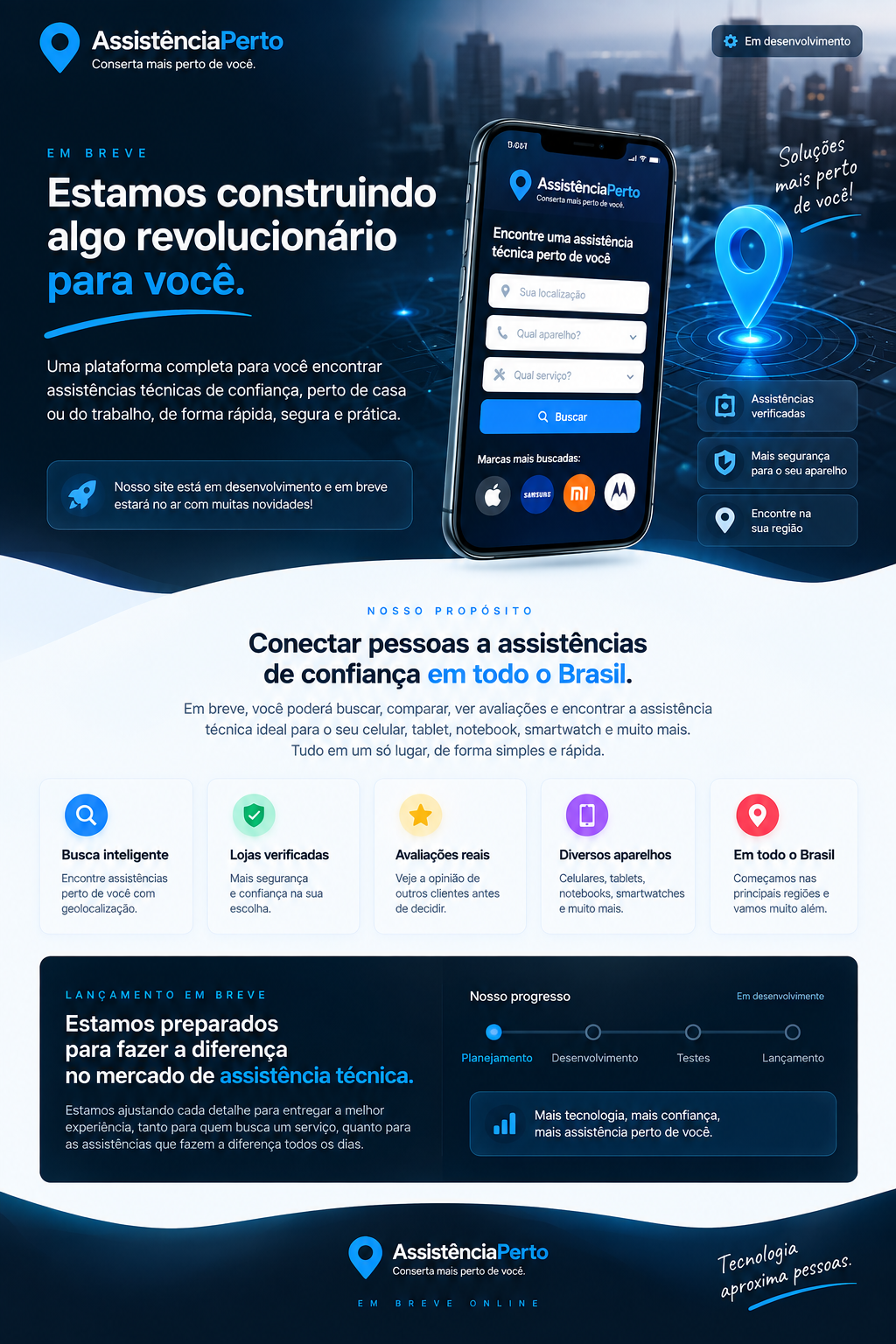 AssistênciaPerto - Plataforma de assistência técnica em desenvolvimento